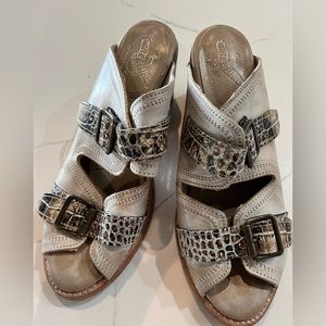 FREEBIRD women's Caprice ice multi open slide on sandal